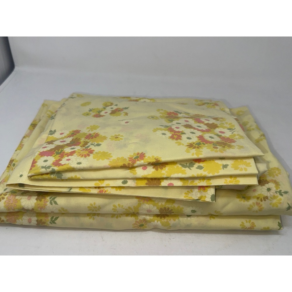 Vintage Pacific Miracale Floral Bedding Set 3 Twin Fitted Sheets 1 King Pillow